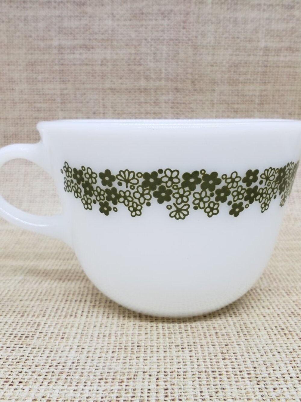 3 Pyrex Spring Blossom Mugs White Green Flower Crazy Daisy Corelle Compatibles - Picture 2 of 10